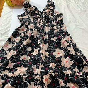 WHO WHAT WEAR FLORAL PRINT MIDI DRESS
